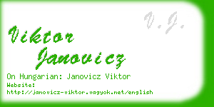 viktor janovicz business card